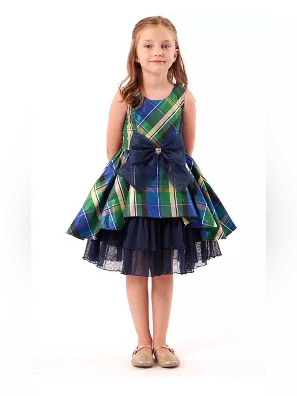 Bonnie Jean
Toddler Girls Princess Seam Taffeta Plaid Dress
